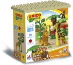 Set constructie cuburi Unico Safari mici 18 piese