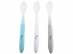 Set tacamuri copii BO Jungle 3 lingurite moi din silicon albastre