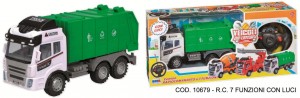 Masina de gunoi cu telecomanda cu lumini RS Toys
