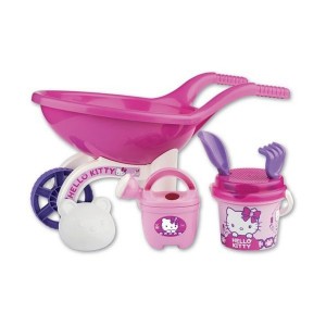 Set Androni pentru nisip, roaba cu galetusa, stropitoare si accesorii Hello Kitty