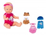 Papusa bebe Falca 40 cm cu 3 seturi de haine de schimb