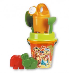 Set jucarii nisip Androni Poppy Bear 7 accesorii portocaliu
